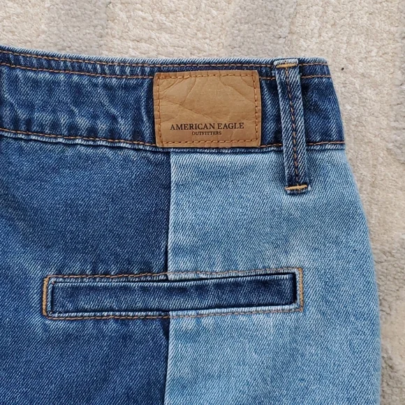 AEO Hi Rise Festival Patchwork Denim Skirt - Picture 4 of 9